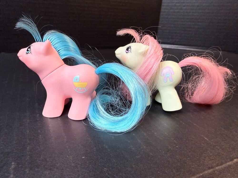Vintage G1 My Little Pony Party Pack Newborn Twins Sleepy Head and Sleep Tight